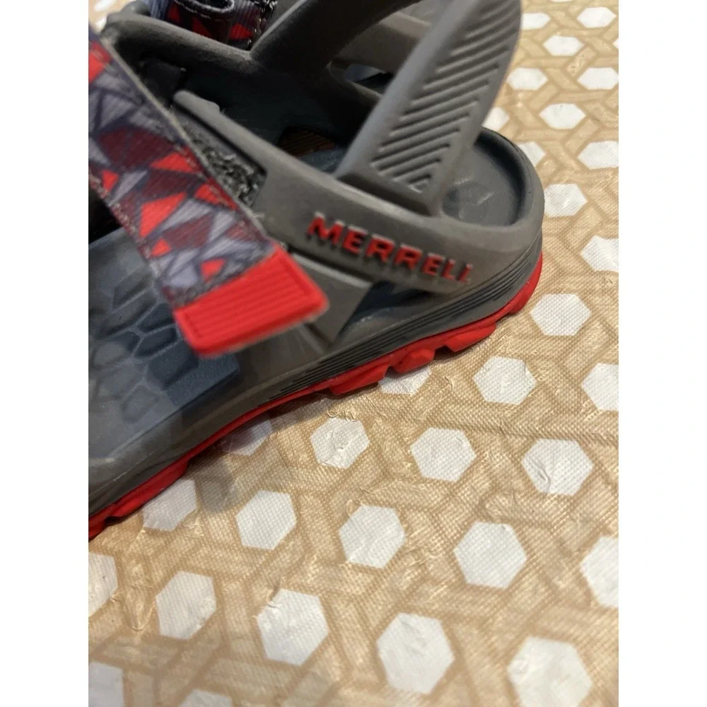 Merrell Hydro Drift Sport Sandals Boy's  Size‎ 12 Grey/ Camo Strap Shoes